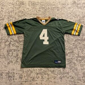Youth Large Adidas Brett Favre Green Bay Packers Jersey Y2K.